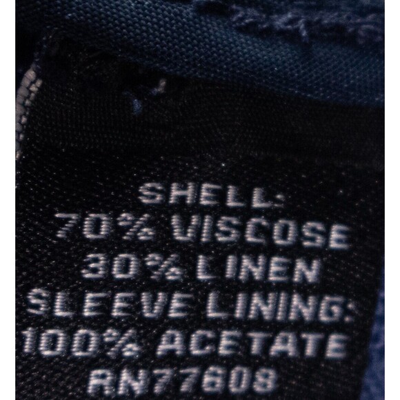 J. Peterman Men’s 3-Button Sport Coat Blazer Jacket Sz 42 Linen Blend Solid Blue - Picture 10 of 14